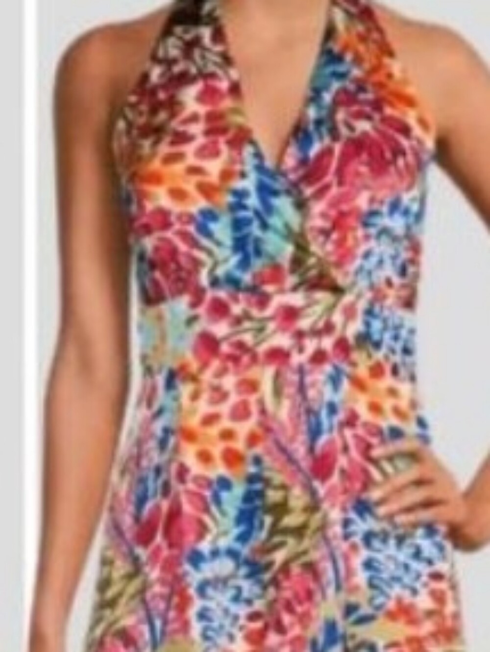 Sugarlips Size 1X Wide Leg Floral Jumpsuit in Blue, Pink, Orange, Green. NWT